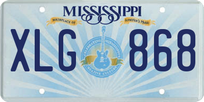 MS license plate XLG868