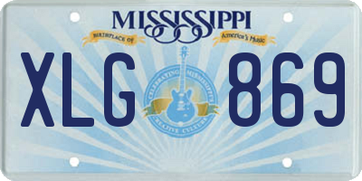 MS license plate XLG869