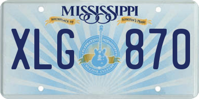 MS license plate XLG870
