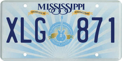 MS license plate XLG871