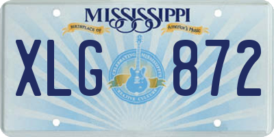 MS license plate XLG872