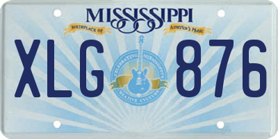 MS license plate XLG876