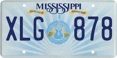 MS license plate XLG878