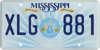 MS license plate XLG881