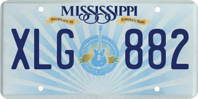 MS license plate XLG882
