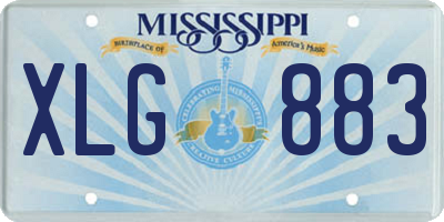 MS license plate XLG883