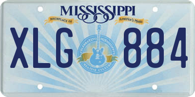 MS license plate XLG884