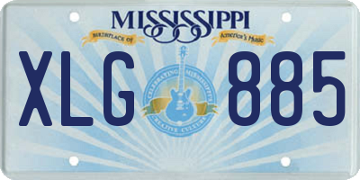 MS license plate XLG885