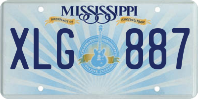 MS license plate XLG887
