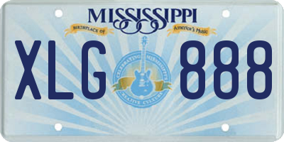 MS license plate XLG888