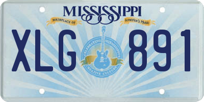 MS license plate XLG891