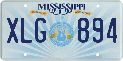 MS license plate XLG894