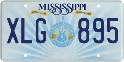 MS license plate XLG895