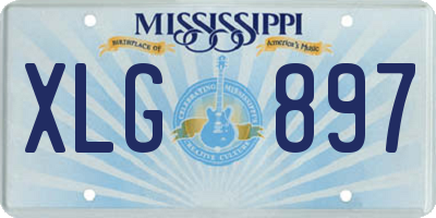 MS license plate XLG897