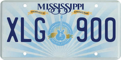 MS license plate XLG900