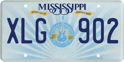 MS license plate XLG902