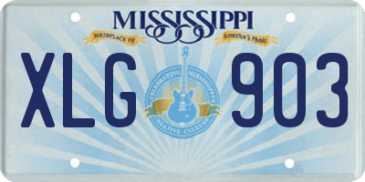 MS license plate XLG903