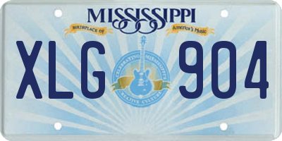 MS license plate XLG904