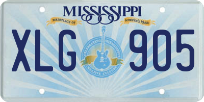 MS license plate XLG905