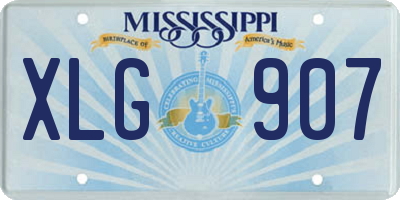 MS license plate XLG907