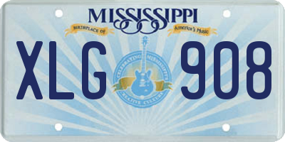 MS license plate XLG908