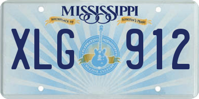 MS license plate XLG912