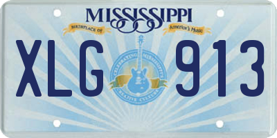 MS license plate XLG913