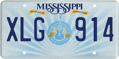 MS license plate XLG914