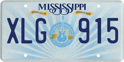 MS license plate XLG915