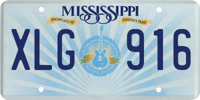 MS license plate XLG916