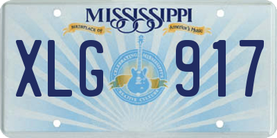 MS license plate XLG917