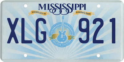 MS license plate XLG921