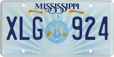 MS license plate XLG924