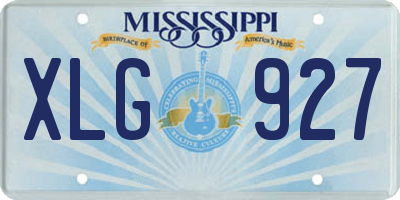 MS license plate XLG927
