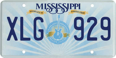 MS license plate XLG929