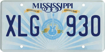 MS license plate XLG930