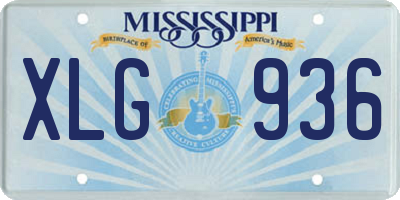 MS license plate XLG936