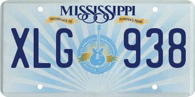 MS license plate XLG938