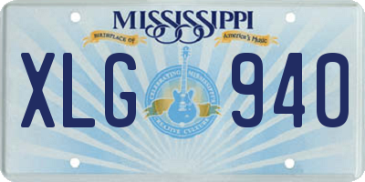MS license plate XLG940