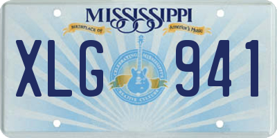MS license plate XLG941