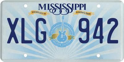 MS license plate XLG942