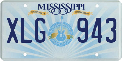 MS license plate XLG943