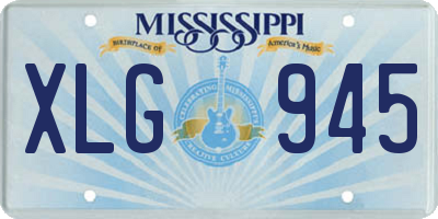 MS license plate XLG945