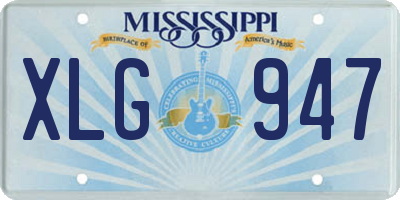 MS license plate XLG947