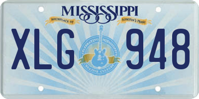 MS license plate XLG948