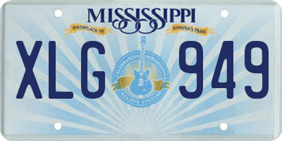 MS license plate XLG949