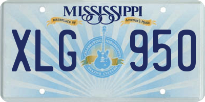 MS license plate XLG950