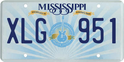 MS license plate XLG951