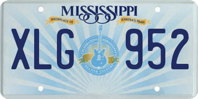 MS license plate XLG952