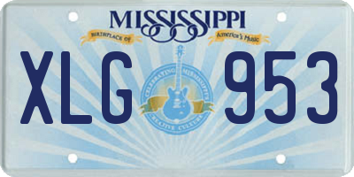 MS license plate XLG953